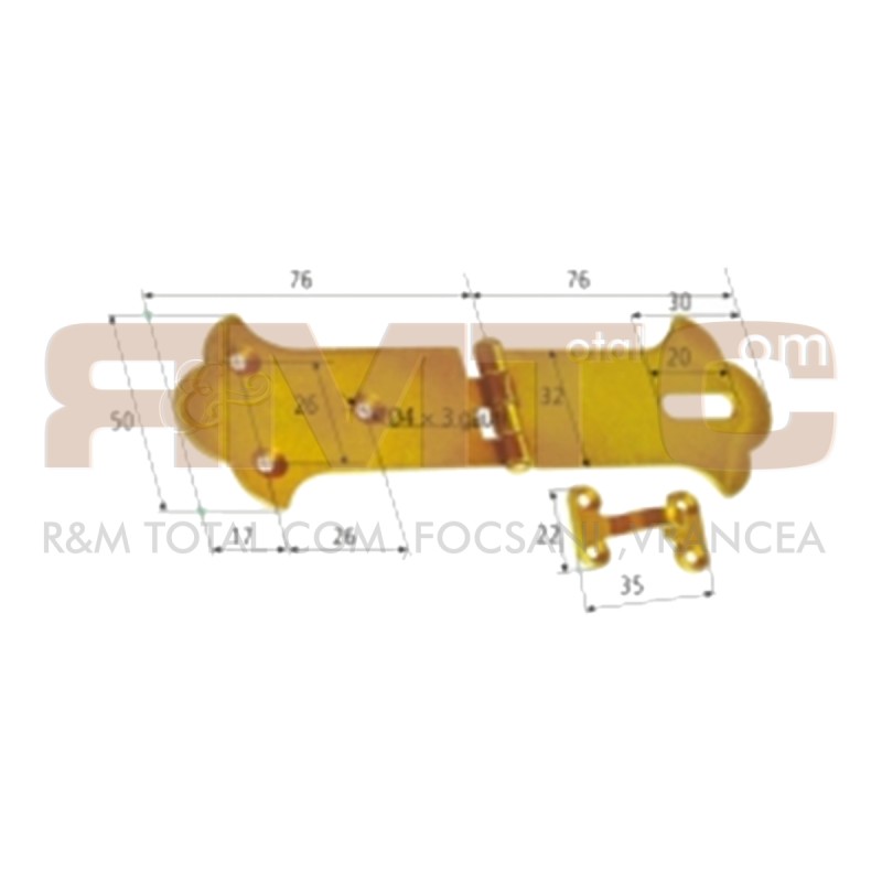 Zavor ornamental cu lacat pentru cufere