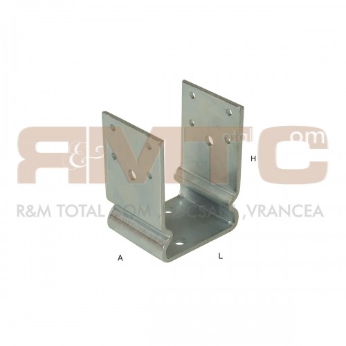 Suport tip U cu nervura 5 mm 12x80x130 mm